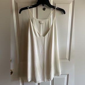 Women’s White LOFT Spaghetti Strap Tank Top Size Large